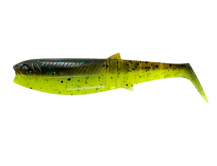 Savage gear gumová nástraha cannibal shad chartreuse pumpkin - 20 cm 80 g