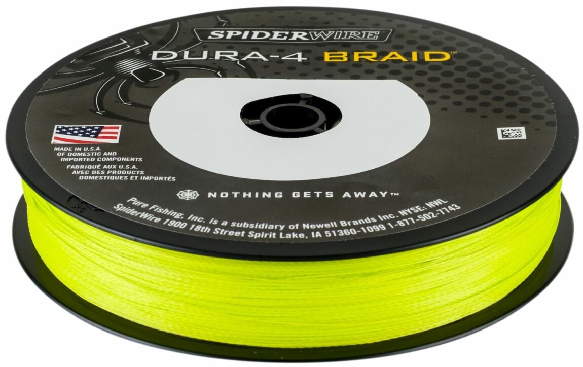 Spiderwire splétaná šňůra dura4 150 m yellow-průměr 0