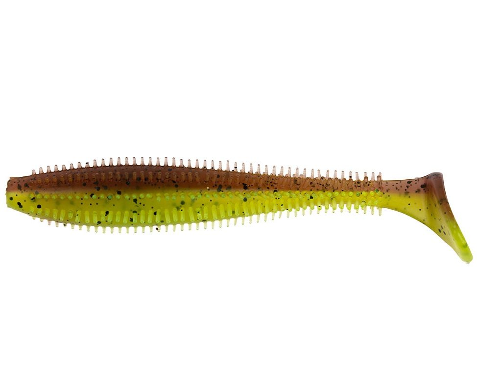 Fox rage gumová nástraha spikey shad uv green pumpkin - 9 cm