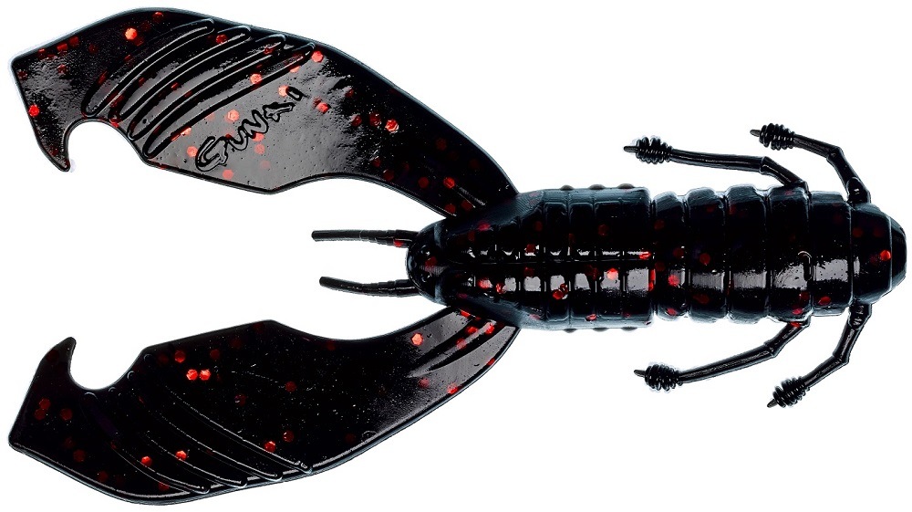 Gunki gumová nástraha boogie craw black red flake - 9 cm 8