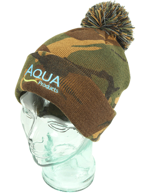 Aqua kulich camo bobble hat