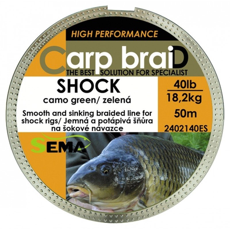 Sema šoková šňůra shock 50 m camo-průměr 30 lb / nosnost 13