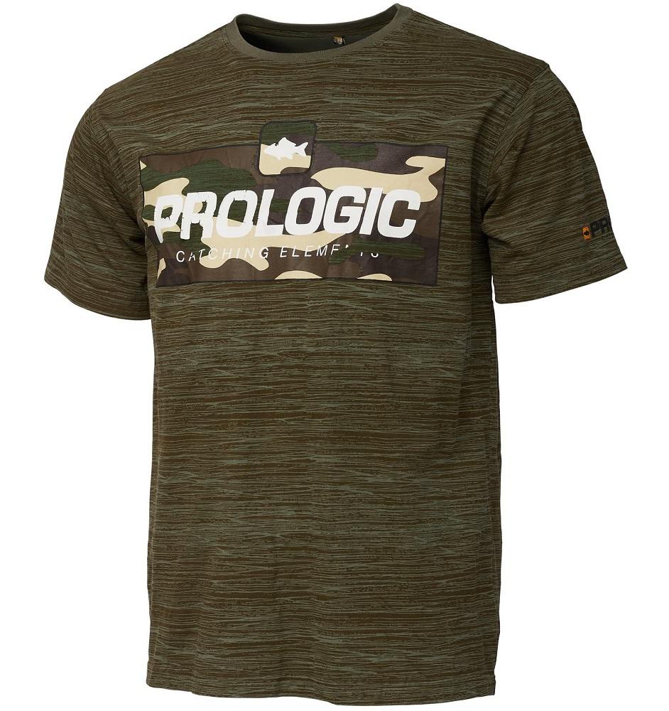 Prologic triko bark print t shirt burnt olive green - m