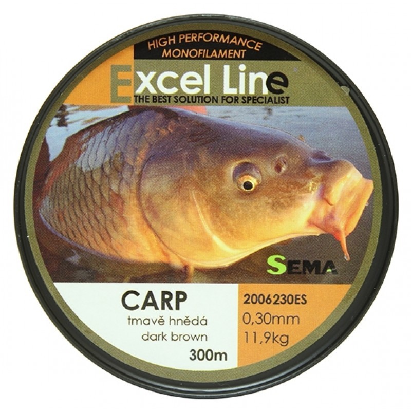 Sema vlasec excel carp 300 m hnědá-průměr 0