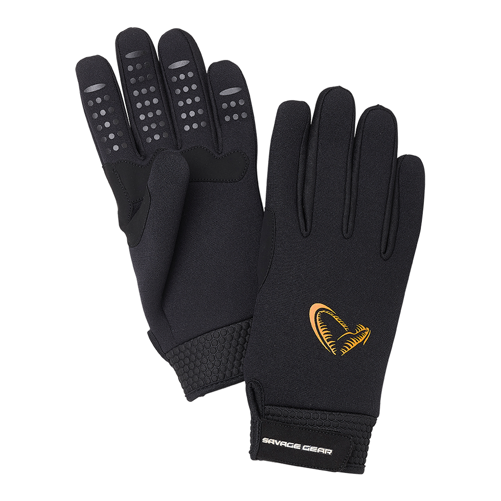 Savage gear rukavice neoprene stretch glove black - xl