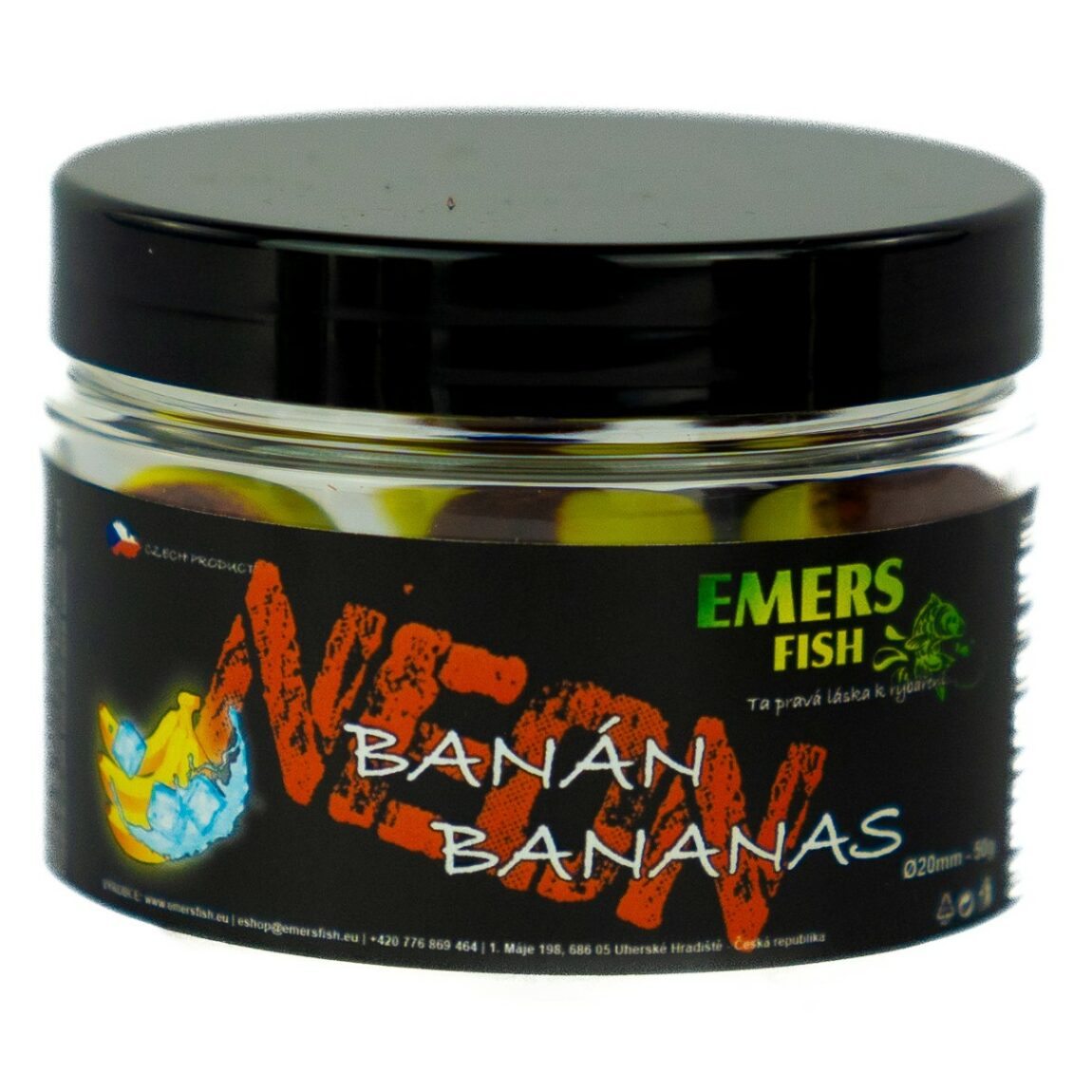 Emersfish boilie neonky banán bananas 50 g - 24 mm