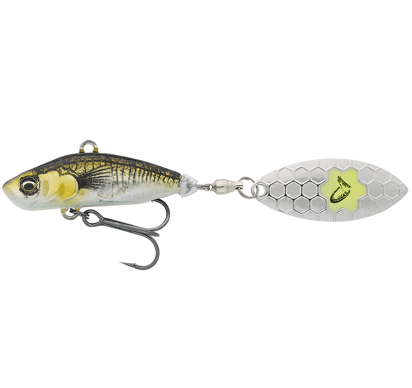 Savage gear 3d sticklebait tailspin sinking green silver ayu - 6