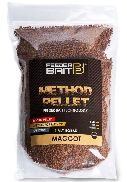 Feederbait method pellet 2 mm 800 g - bilý červ