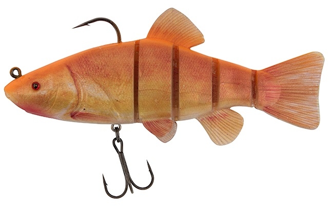 Fox rage gumová nástraha replicant jointed super natural golden tench - 14 cm