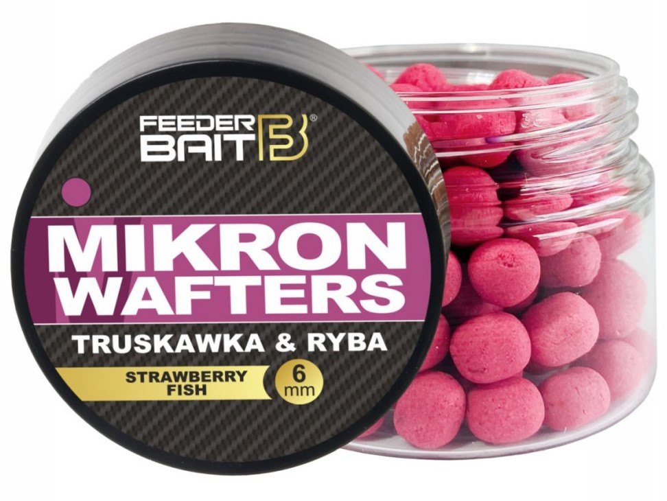 Feederbait mikron wafters 4x6 mm 25 ml - jahoda ryba